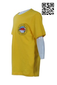 T602訂造小學班恤T恤  網上下單T恤  中童 小學 CAMP衫 螢火會 露營TEE 來樣訂造童裝T恤  T恤製衣廠    鮮黃色